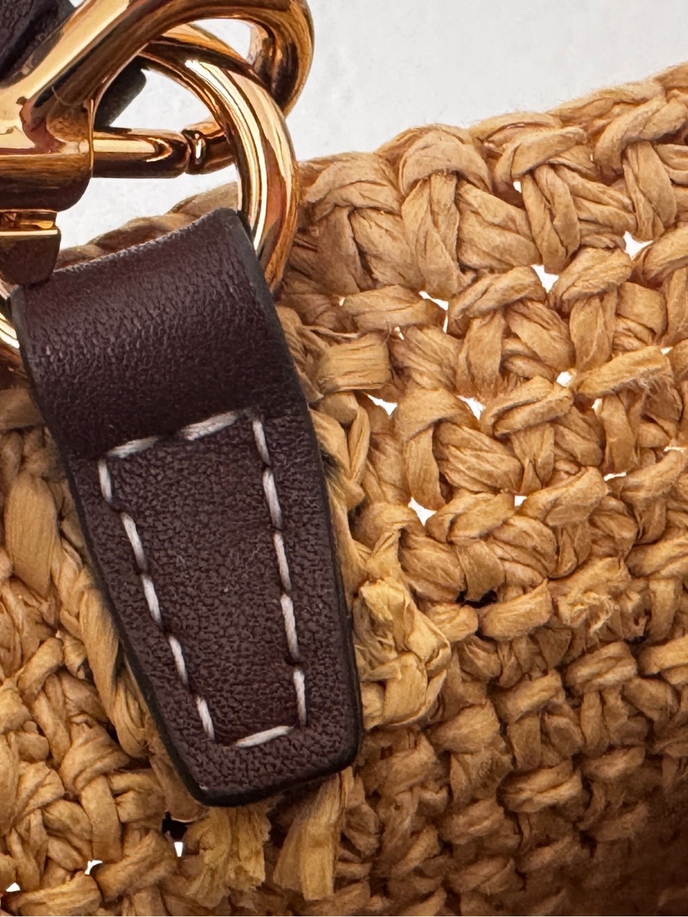 Tory Burch Romy Raffia Straw Bucket Bag - Picture 9 of 16